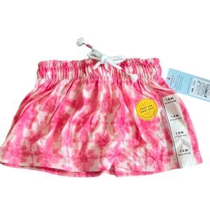 Cat & Jack Toddler Girls 18 Month Skort‎ Scooter Drawstring Pink Tie Dye Floral